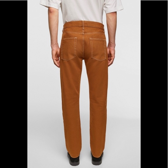 NWT Zara Man Men’s Size 31x Eathtone Color Textured Weave Trousers - Picture 4 of 14